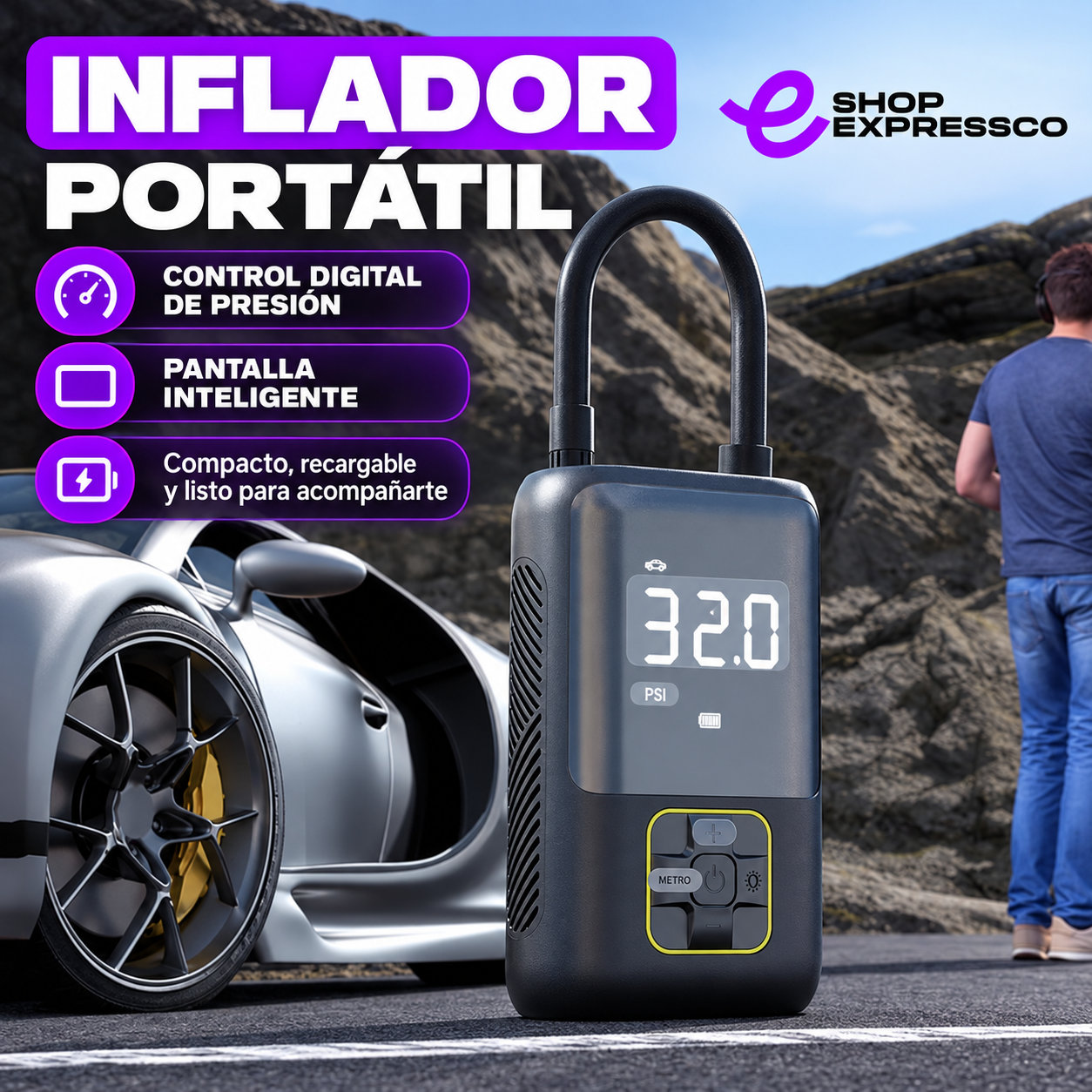 Inflador Portátil CZK: ¡No te quedes varado!